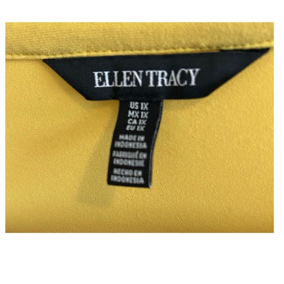 ELLEN TRACY Mustard Button-Down Shirt Sz 1X Plus Workwear Office Lightweight - Picture 9 of 11